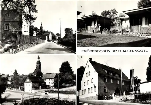 Ak Fröbersgrün Syrau Rosenbach im Vogtland, Bungalows, Jugendherberge Rosa Luxemburg