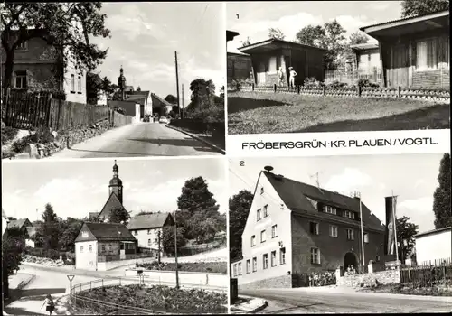 Ak Fröbersgrün Syrau Rosenbach im Vogtland, Bungalows, Jugendherberge Rosa Luxemburg