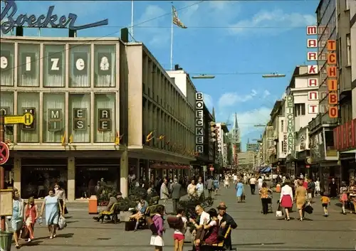 Ak Gelsenkirchen im Ruhrgebiet, Bahnhofstraße, Geschäfte, Tchibo, Markant, Boecker, Deichmann
