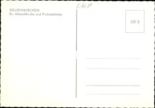 Ak Gelsenkirchen im Ruhrgebiet, Ev. Altstadtkirche, Probsteikirche, Straßenbahn