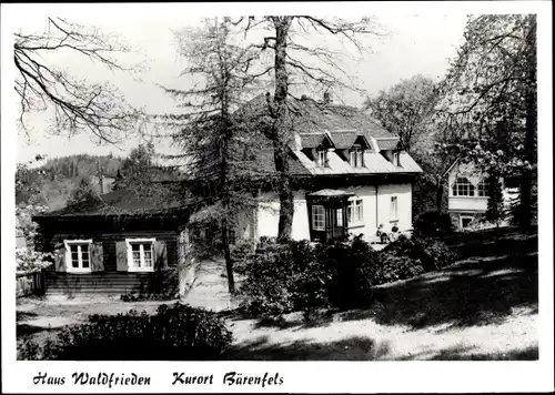 Ak Bärenfels Altenberg im Erzgebirge, Pension Haus Waldfrieden, Inh. Kuhnert, Bergstraße 5