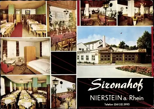 Ak Nierstein am Rhein, Motel Sironahof, Inh. Franz Schmitt u. Frau