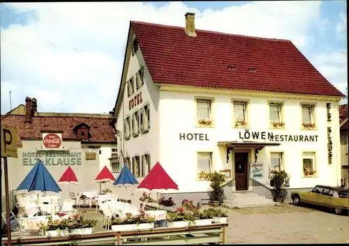 Ak Kollnau Waldkirch im Schwarzwald, Hotel zum Löwen, Restaurant, Elzklause