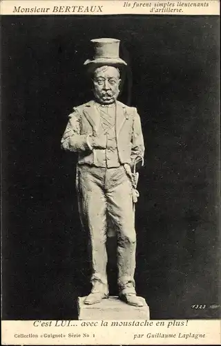 Ak Französischer Politiker Henri Maurice Berteaux, Plastik, Karikatur, Guillaume Laplagne