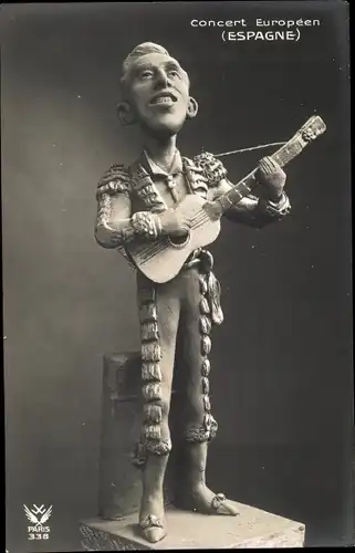 Ak Conert Europeen, Espagne, Alfons XIII, König von Spanien, Karikatur, Plastik