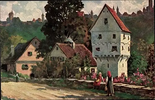 Künstler Ak Zeltner, Philipp, Rothenburg o.T., Topplerschlösschen, Degi Nr. 415