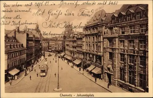 Ak Chemnitz in Sachsen, Johannisplatz