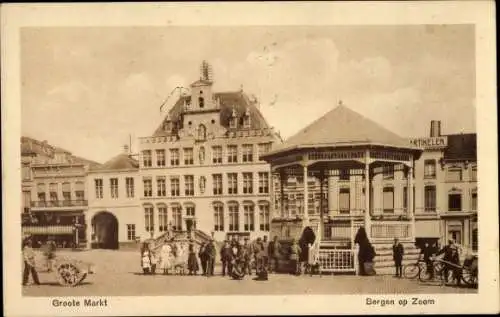 Ak Bergen op Zoom Nordbrabant Niederlande, Groote Markt