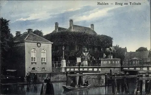 Ak Muiden Nordholland Niederlande, Brug en Tolhuis