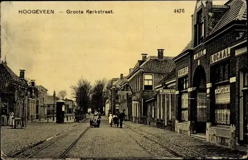Ak Hoogeveen Drenthe, Groote Kerkstraat