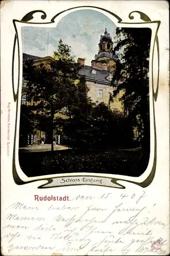 Ak Rudolstadt in Thüringen, Schloss Heidecksburg