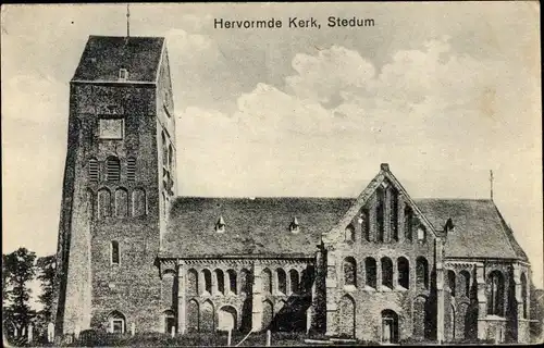 Ak Stedum Groningen Niederlande, Hervormde Kerk