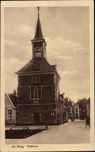 Ak Makkum Friesland Niederlande, De Waag
