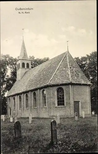 Ak Oudemirdum Friesland Niederlande, N. H. Kerk