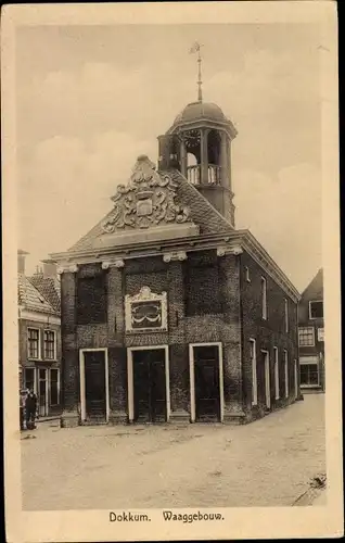 Ak Dokkum Dongeradeel Friesland Niederlande, Waaggebouw