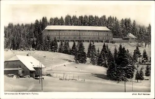 Ak Falkau Feldberg im Schwarzwald, Schwarzwald Kinderheim im Winter