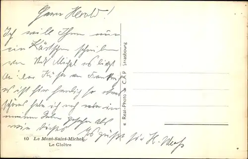 Ak Le Mont Saint Michel Manche, Le Cloitre