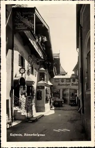 Ak Kufstein Tirol, Auracher Löchl in der Römerhofgasse, Weinstube