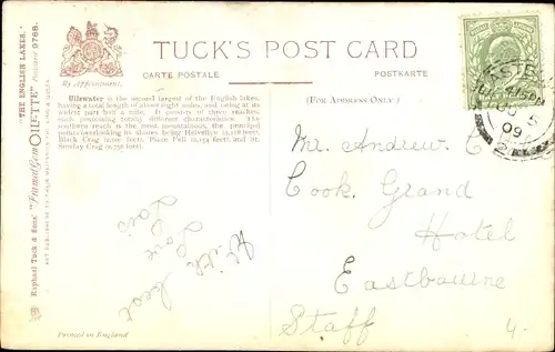 Passepartout Ak Lake District Cumbria England, Ullswater