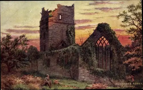 Künstler Ak Killarney Irland, Muckross Abbey, Ruine einer Abtei
