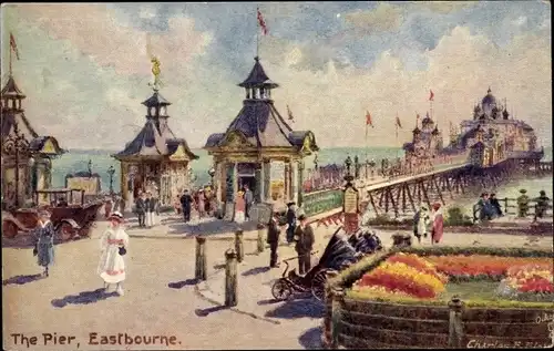 Künstler Ak Flower, Charles, Eastbourne East Sussex England, The Pier