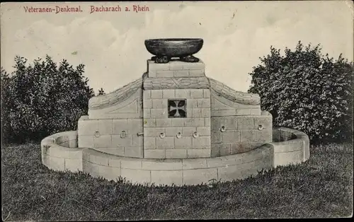 Ak Bacharach am Rhein, Veteranen Denkmal