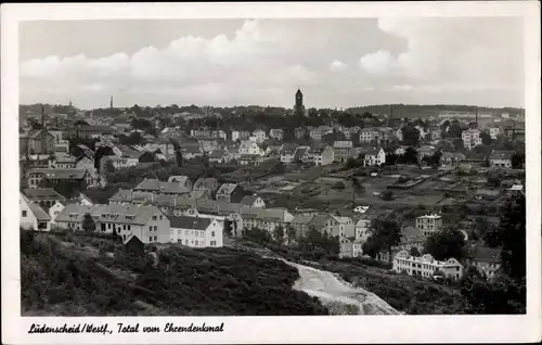 Ak Lüdenscheid im Märkischen Kreis, Gesamtansicht, Blick vom Ehrendenkmal