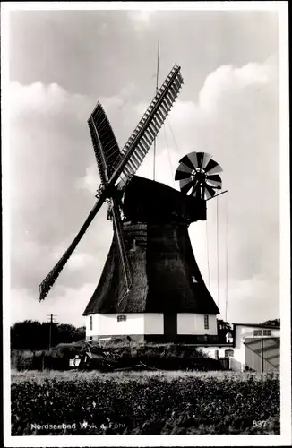 Ak Wyk auf Föhr Nordfriesland, Windmühle