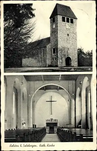 Ak Holsten Kreis Lingen Niedersachsen, Kath. Kirche