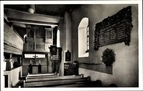 Ak Dickschied Heidenrod im Taunus, Ev. Kirche, Innenansicht