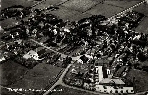 Ak West Terschelling Friesland Niederlande, Midlands in vogelvlucht