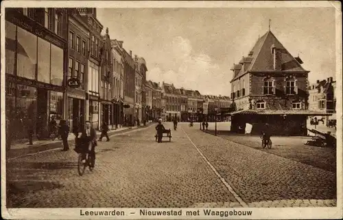 Ak Leeuwarden Friesland Niederlande, Nieuwestad met Waaggebouw, C&A