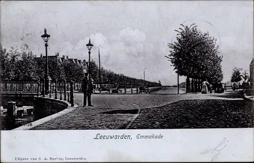 Ak Leeuwarden Friesland Niederlande, Emmakade