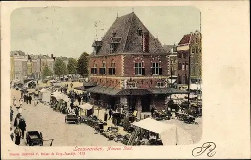 Ak Leeuwarden Friesland Niederlande, Partie in der Neustadt