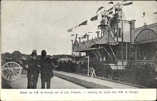 Ak Leeuwarden Friesland Niederlande, Gasthaus, Königinnenbesuch