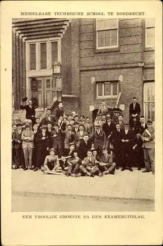 Ak Dordrecht Südholland Niederlande, Middelbare technische School, Examenuitslag