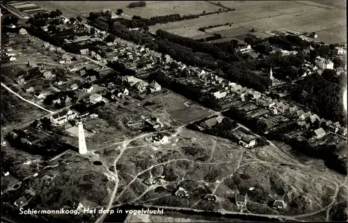 Ak Schiermonnikoog Friesland Niederlande, Gesamtansicht, Fliegeraufnahme