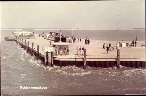 Ak Schiermonnikoog Friesland Niederlande, Seebrücke