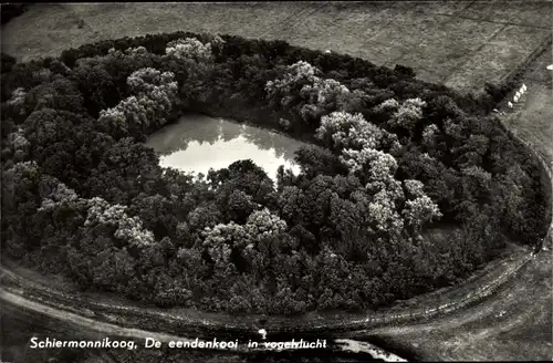 Ak Schiermonnikoog Friesland Niederlande, De eendenkooi in vogelvlucht