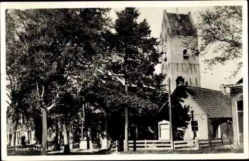 Ak Nes Ameland Friesland Niederlande, Teilansicht, Kirchturm