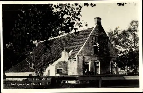 Ak Nes Ameland Friesland Niederlande, Oud geveltjel