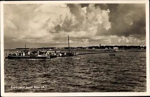 Ak Ameland Friesland Niederlande, Aanskomst boot