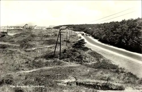 Ak Nes Ameland Friesland Niederlande, Strandweg