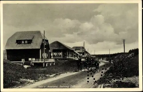 Ak Ameland Friesland Niederlande, Badweg Duinoord