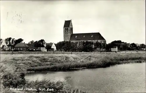 Ak Hollum Ameland Friesland Niederlande, N. H. Kerk