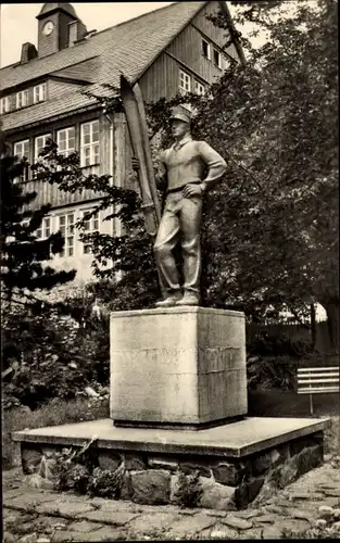 Ak Altenberg Erzgebirge, Denkmal, Statue