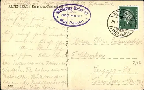 Ak Altenberg Erzgebirge, Geisingberg, Heuernte, Karren mit Ochsen