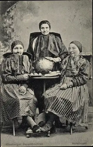 Ak Altenburg in Thüringen, Altenburger Bauerntrachten, Marktfrauen