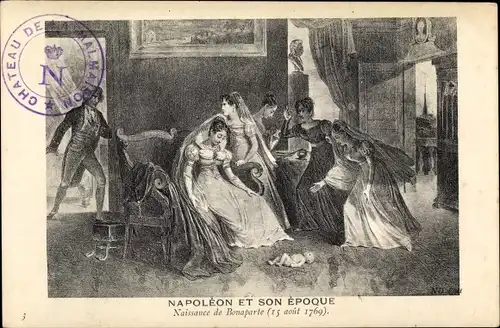 Künstler Ak Napoleon et son Epoque, Naissance de Bonaparte 1769