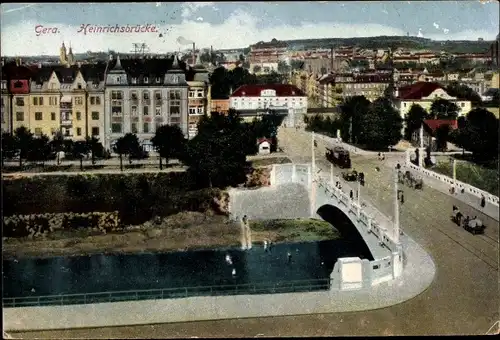 Ak Gera in Thüringen, Heinrichsbrücke